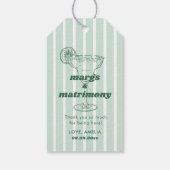 Margs & Matrimony Retro Bachelorette Brautparty Geschenkanhänger (Rückseite)