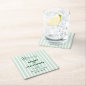 Margs & Matrimony Retro Bachelorette Brautparty Rechteckiger Pappuntersetzer (Vor Ort)