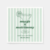 Margs & Matrimony Retro Bachelorette Brautparty Serviette (Vorderseite)