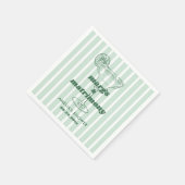 Margs & Matrimony Retro Bachelorette Brautparty Serviette (Ecke)