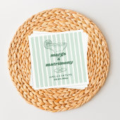 Margs & Matrimony Retro Bachelorette Brautparty Serviette