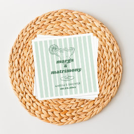 Margs & Matrimony Retro Bachelorette Brautparty Serviette