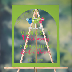 Margs & Matrimony Retro Brautparty Acrylschild