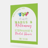 Margs & Matrimony Retro Brautparty Acrylschild (Winkel)