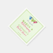 Margs & Matrimony Retro Lime Green Brautparty Serviette (Ecke)