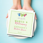 Margs & Matrimony Retro Lime Green Brautparty Serviette