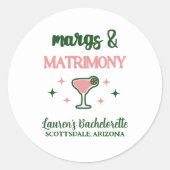 Margs & Matrimony Runder Aufkleber (Vorderseite)