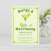 Margs & Matrimony scribble bachelorette Einladung (Stehend Vorderseite)