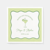 "Margs & Matrimony" Simple Lime Margarita Wedding Serviette (Vorderseite)