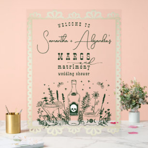 Margs Matrimony Skull Fiesta Couple Dusche Empfang Acrylschild