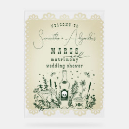 Margs Matrimony Skull Fiesta Couple Dusche Empfang Acrylschild