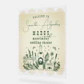 Margs Matrimony Skull Fiesta Couple Dusche Empfang Acrylschild (Winkel)