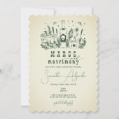 Margs Matrimony Skull Mexican Fiesta Couple Shower Einladung (Vorderseite)
