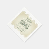 Margs Matrimony Skull Mexican Fiesta Couple Shower Serviette (Ecke)