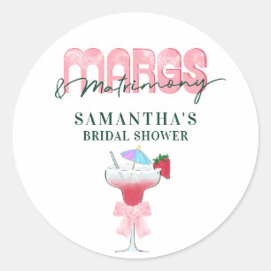 Margs Matrimony Tequila Bach Brautparty Willkommen Runder Aufkleber