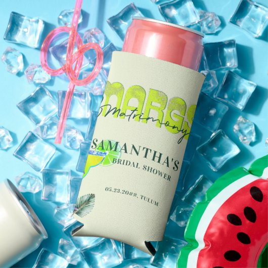 Margs Matrimony Tequila Brautparty Bach Willkommen Selters Dosenkühler (In Situ Sommer)