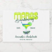 Margs Matrimony Tequila Brautparty Bachelorette Schaumweinetikett (Einzelnes Label)