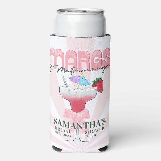 Margs Matrimony Tequila Brautparty Bachelorette Selters Dosenkühler (Seltzer Rückseite)