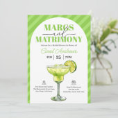 Margs & Matrimony Tequila Brautparty Einladung (Stehend Vorderseite)