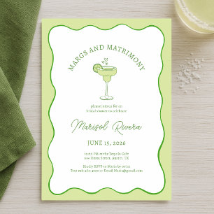 "Margs & Matrimony" Tequila-Lime-Brautjunggesellin Einladung