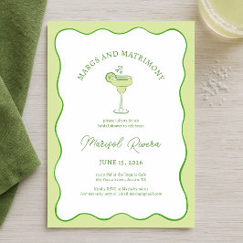 "Margs & Matrimony" Tequila Lime Bridal Shower Einladung