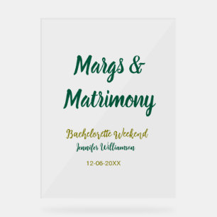 Margs und Ehe hinzufügen Name Datum Junggesellinne Acrylschild
