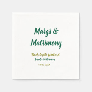 Margs und Ehe hinzufügen Name Datum Junggesellinne Serviette