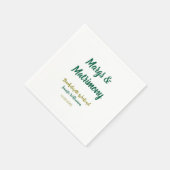 Margs und Ehe hinzufügen Name Datum Junggesellinne Serviette (Ecke)