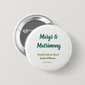 Margs und Ehe name datum Junggesellinnenabschied Button (Vorne & Hinten)