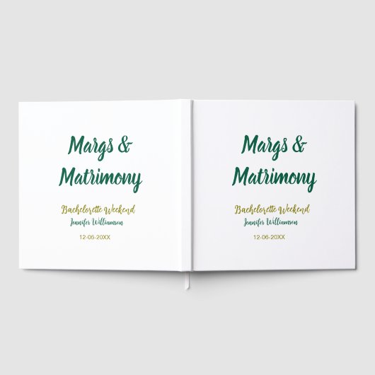 Margs und Ehe Name Datum Junggesellinnenabschied Gästebuch (Voll)