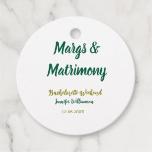 Margs und Ehe Name Datum Junggesellinnenabschied Geschenkanhänger