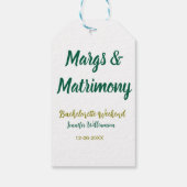 Margs und Ehe name datum junggesellinnenabschied Geschenkanhänger (Rückseite)