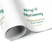 Margs und Ehe name datum Junggesellinnenabschied Geschenkpapier (Rolleneckpunkt)