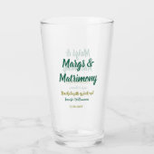 Margs und Ehe Name Datum Junggesellinnenabschied Glas (Rückseite)