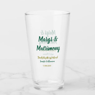 Margs und Ehe Name Datum Junggesellinnenabschied Glas