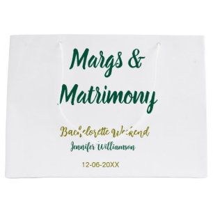 Margs und Ehe Name Datum Junggesellinnenabschied Große Geschenktüte