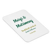 Margs und Ehe name datum Junggesellinnenabschied Magnet (Rechte Seite)