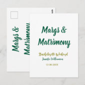 Margs und Ehe name datum junggesellinnenabschied Postkarte (Vorne/Hinten)