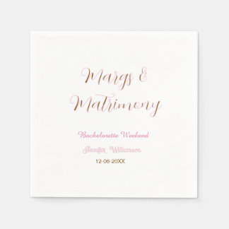 Margs und Ehe Name Datum Junggesellinnenabschied Serviette