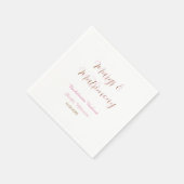 Margs und Ehe Name Datum Junggesellinnenabschied Serviette (Ecke)