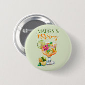 Margs und Ehe Tequila & Fiesta Junggesellinnenabsc Button (Vorne & Hinten)