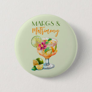 Margs und Ehe Tequila & Fiesta Junggesellinnenabsc Button