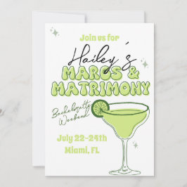 Margs und Matrimone bachelorette Einladung Initine
