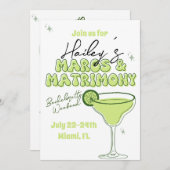 Margs und Matrimone bachelorette Einladung Initine (Vorne/Hinten)