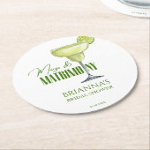 Margs und Matrimone Brautparty mit Monogramm Runder Pappuntersetzer (Angewinkelt)