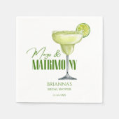 Margs und Matrimone Brautparty mit Monogramm Serviette (Vorderseite)