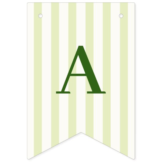 Margs und Matrimone Green Striped Wimpelkette (Zweite Fahne)