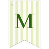 Margs und Matrimone Green Striped Wimpelkette (Erste Fahne)