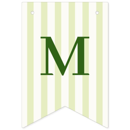 Margs und Matrimone Green Striped Wimpelkette (Erste Fahne)