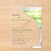 Margs und Matrimons Modernes Brautparty Acryleinladungen (Vorderseite)